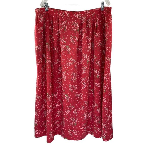 Sag Harbor Dresses & Skirts - Sag Harbor Women's Long Pink Floral Skirt